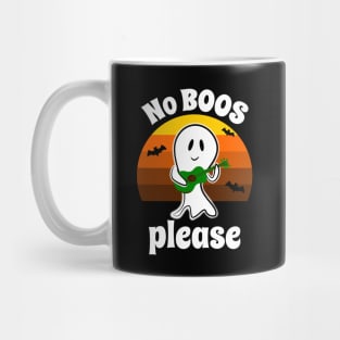 No Boos Please Cute Ghost Musician for Halloween Mug
